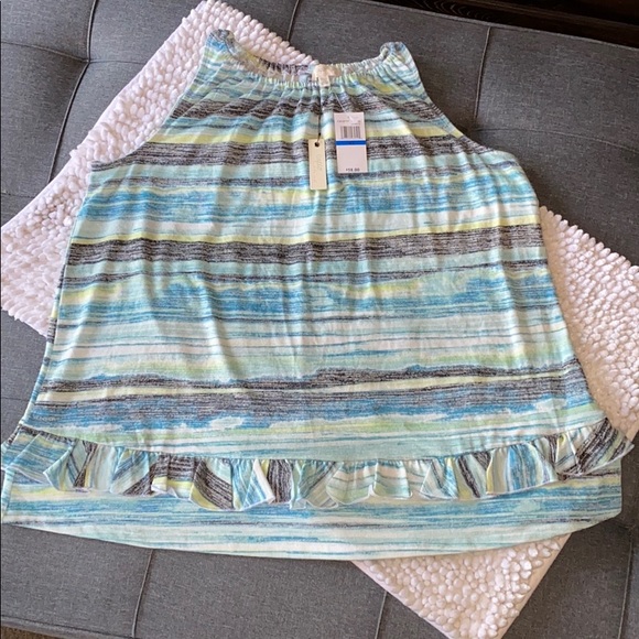 Cupio Tops - NWT Cupio Blush Ruffle Tank XL